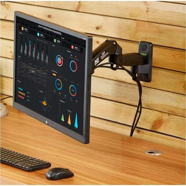 Imagem de Suporte para Monitor NB 17" A 35", Pistão a Gás, Compatível com VESA, Rotação da tela de 360, Fixação de Parede - NB-F150