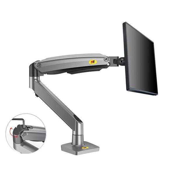 Imagem de Suporte para Monitor NB 22" A 35", Pistão a Gás, Compatível com VESA, Base Morsa - NB-G70