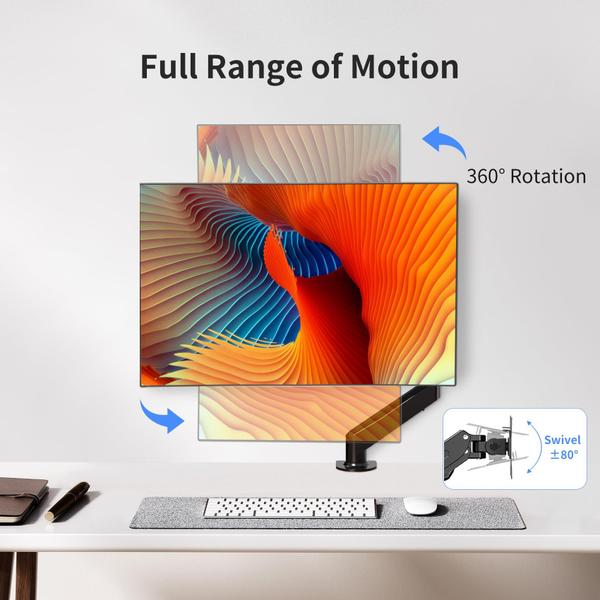 Imagem de Suporte para monitor Suptek MD8B-2, mola a gás 17-27", 6 kg