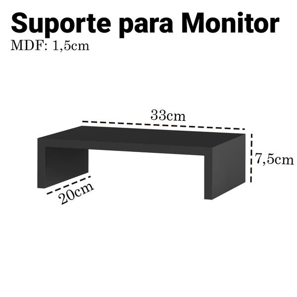 Imagem de Suporte Para Monitores Pratico Moderno Organização MDF