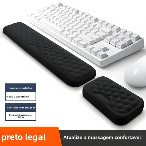 Imagem de Suporte para Mouse e Teclado com Encosto de Gel Massageador para Gamers