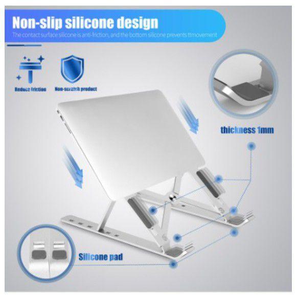 Imagem de Suporte Para Notebook BRANCO Base Apoio Ergonômico De Mesa