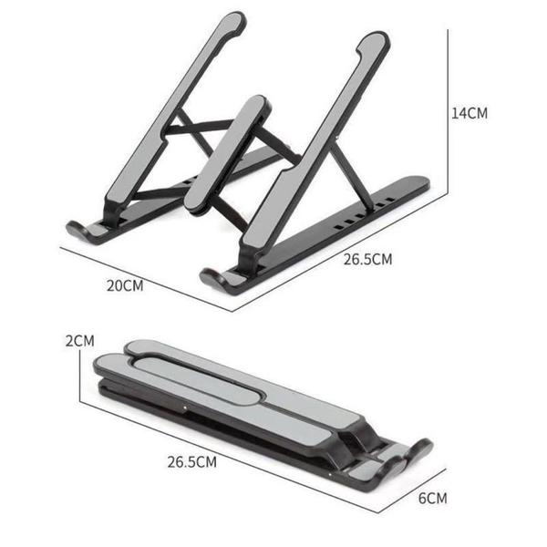 Imagem de Suporte Para Notebook PRETOBase Apoio Ergonômico De Mesa