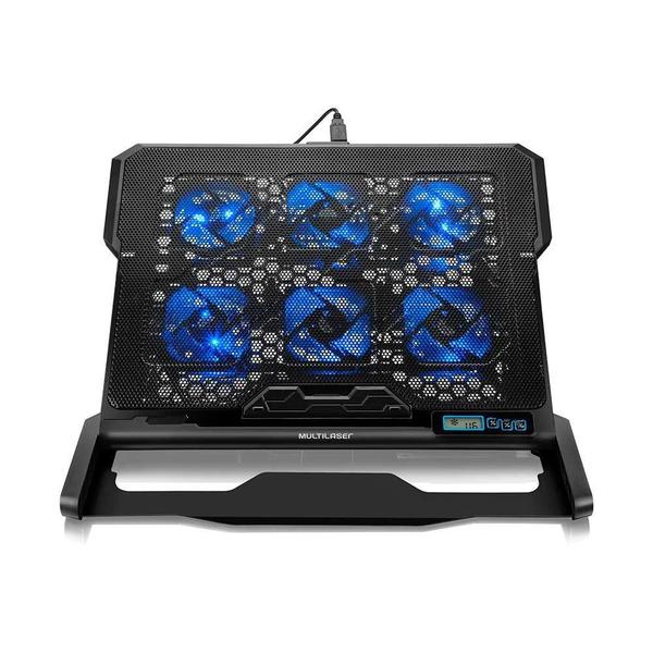 Imagem de Suporte para Notebook Regulável 6 Fans LED Azul Ac282 Multilaser