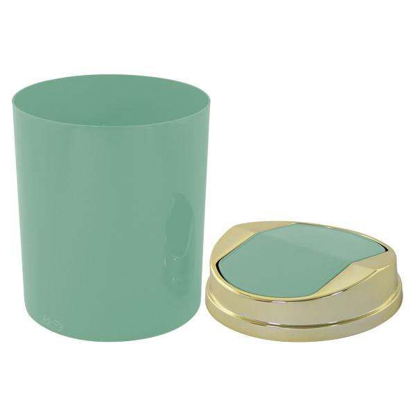 Suporte Para Papel Higiênico Com Lixeira Basculante Dourada 5 Litros - Wp Connect Imagem de Suporte Para Papel Higiênico Com Lixeira Basculante Dourada 5 Litros