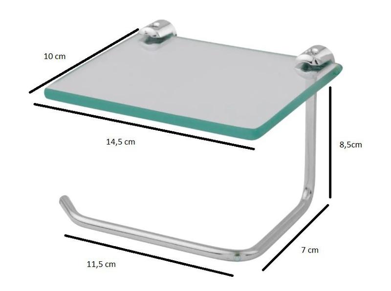 Imagem de Suporte Para Papel Higiênico Com Prateleira Para Celular