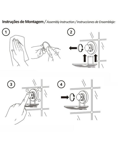 Imagem de Suporte para Papel Higiênico Fixação à Vácuo Banheiro Future