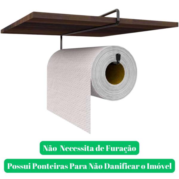 Imagem de Suporte Para Papel Toalha Elegance Preto - DiCarlo 