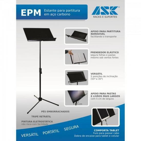 Imagem de Suporte Para Partitura Epm Maestro Preto Ask