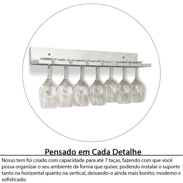 Imagem de Suporte Para Pendurar Taças De Parede Suspenso Em Madeira Mdf