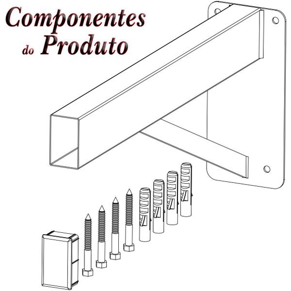 Imagem de Suporte para Pia Cozinha 1 Und Granito Parafusar Grapa Bancada Mármore 60 cm Robusto