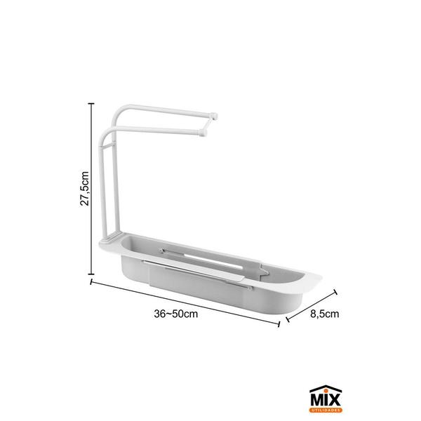 Suporte Para Pia Organizador Pano Esponja Detergente Cozinha Ajustável - CLINK Imagem de Suporte Para Pia Organizador Pano Esponja Detergente Cozinha Ajustável