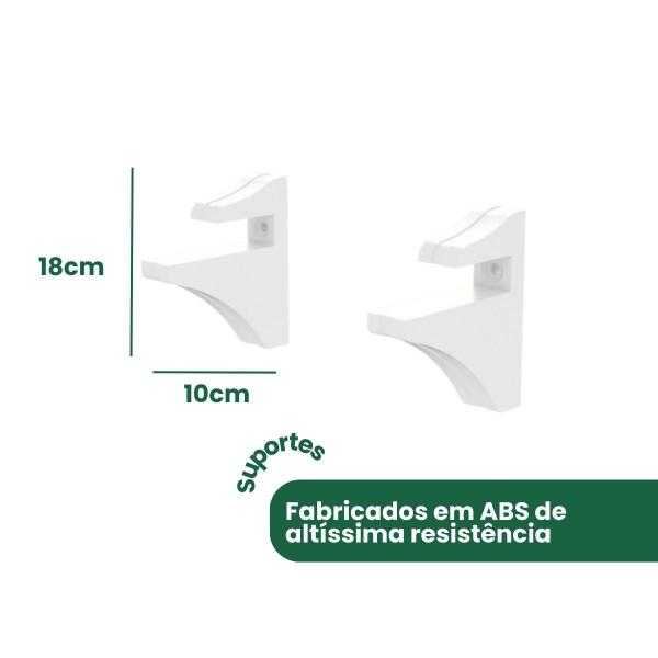 Imagem de  Suporte para Prateleira de Plástico Brasforma Branco KTBS-01B