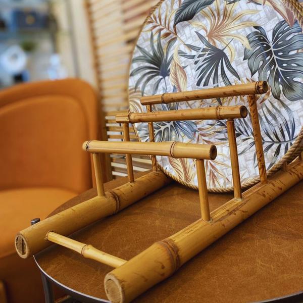 Imagem de Suporte para Pratos em Bambu Display Decorativo Lemis