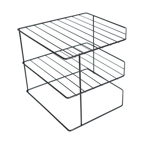 Imagem de Suporte para Pratos Organizador de Armário Cozinha Porta Pratos Quadrado