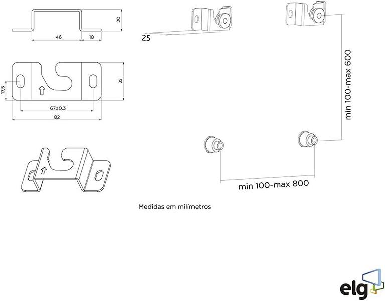 Imagem de Suporte para prender Tv Parede e Painel 13 A 71 Pol Fixo Resistente