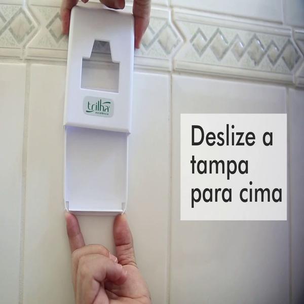 Imagem de Suporte Para Refil Saquinho Absorvente Trilha Branco Kit 10