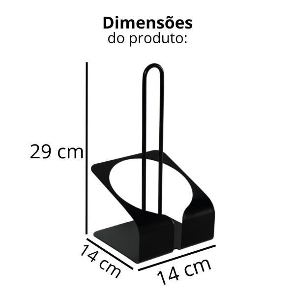 Imagem de Suporte Para Rolo De Papel Toalha Preto Raffinato Future