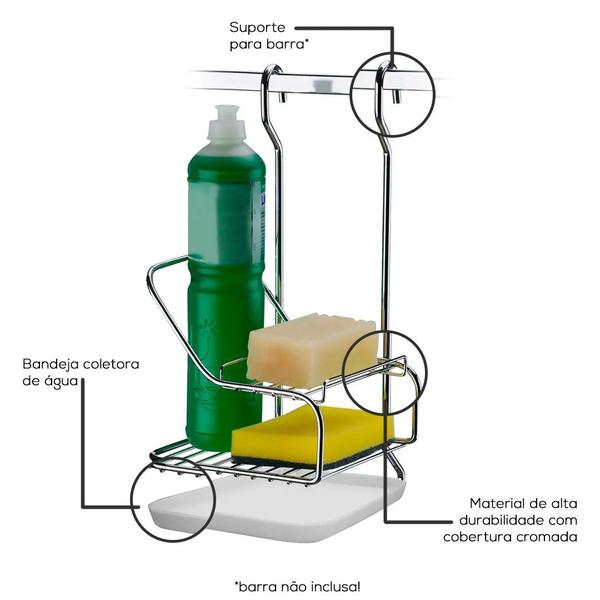 Imagem de Suporte para Sabão/ Detergente/ Esponja Para Barra 2422
