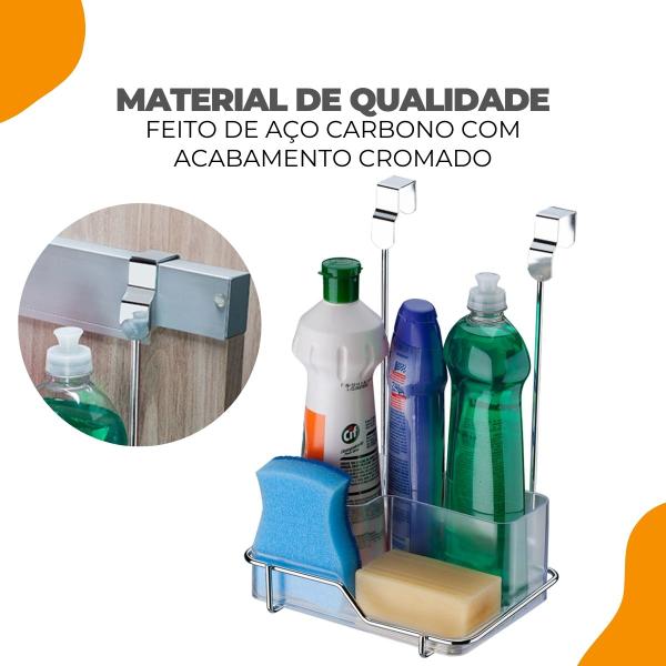Suporte para Sabão Detergente Esponja Porta Armário Cozinha Lavanderia Future Imagem de Suporte para Sabão Detergente Esponja Porta Armário Cozinha Lavanderia Future
