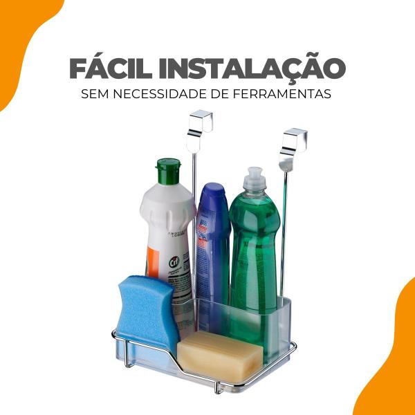 Suporte para Sabão Detergente Esponja Porta Armário Cozinha Lavanderia Future Imagem de Suporte para Sabão Detergente Esponja Porta Armário Cozinha Lavanderia Future