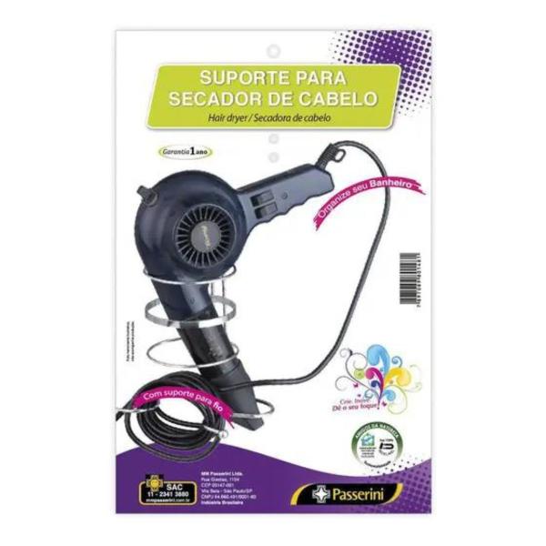 Suporte Para Secador De Cabelo Com Organizador Pratico - MM PASSERINI Imagem de Suporte Para Secador De Cabelo Com Organizador Pratico