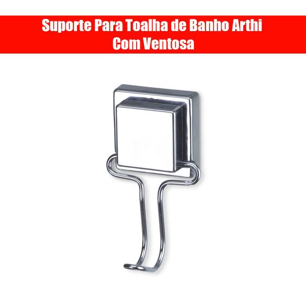 Imagem de Suporte Para Toalha de Banho Arthi Com Ventosa