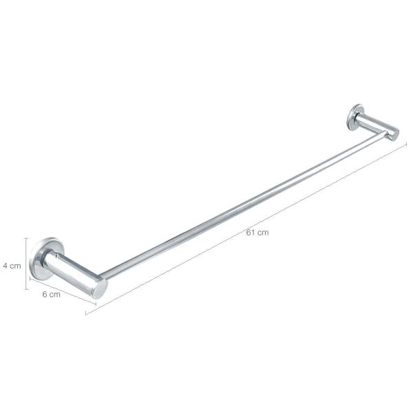Suporte Para Toalha De Banho Toalheiro 60cm Redondo Aço Inox Jasmim - Zanline Imagem de Suporte Para Toalha De Banho Toalheiro 60cm Redondo Aço Inox Jasmim