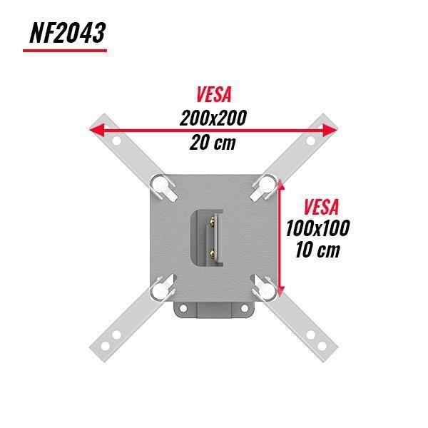 Imagem de Suporte Para Tv 10 A 48 Articulado 4 Movimento Nf2043 Branco