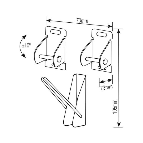 Imagem de Suporte Para TV 10" a 85" Universal/Inclinado SBRUB910