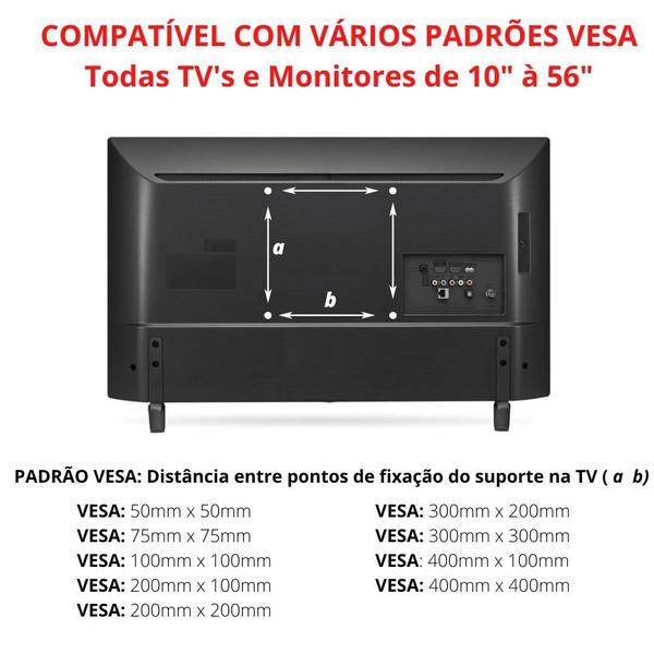 Imagem de Suporte Para TV Articulado Led Lcd 28 32 39 40 42 43 49 50 55 Polegadas