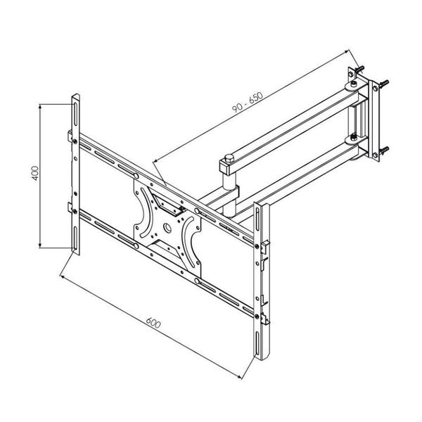 Imagem de Suporte Para TV Brasforma SBRP2440 23" A 70" Tri-Articulado