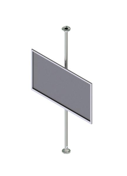 Suporte para tv de teto ao móvel 10 a 65 polegadas de 0,5m até 2 metros - cromado - AVATRON Imagem de Suporte para tv de teto ao móvel 10 a 65 polegadas de 0,5m até 2 metros - cromado
