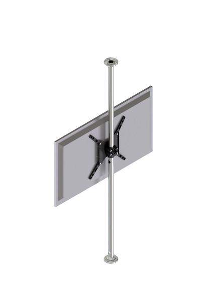Suporte para tv de teto ao móvel 10 a 65 polegadas de 0,5m até 2 metros - cromado - AVATRON Imagem de Suporte para tv de teto ao móvel 10 a 65 polegadas de 0,5m até 2 metros - cromado