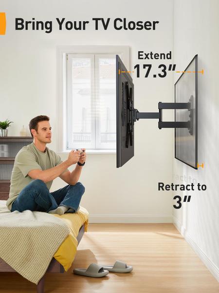 Imagem de Suporte para TV Perlegear Full Motion, listadas pela UL, TVs de 26-60" de 37 kg