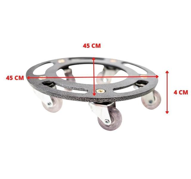 Imagem de Suporte Para Vasos 45Cm Rodas Bpgel Antiriscos Ate 180Kgs