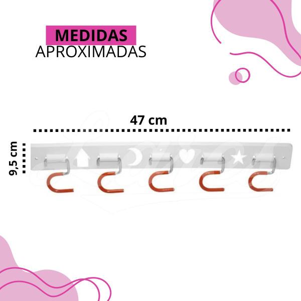 Imagem de Suporte para vassouras e rodos com 5 lugares