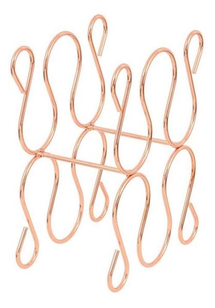 Imagem de Suporte Para Vinhos - Rose Gold - Metal - 6 Garrafas