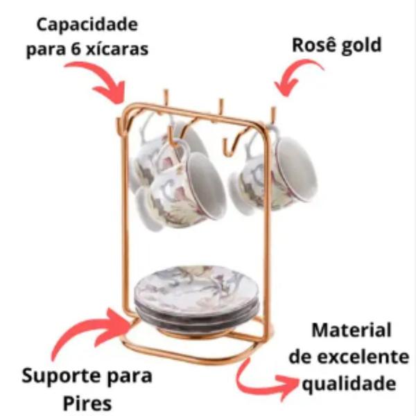 Imagem de Suporte Para Xícaras E Pires De Café Em Aço Carbono Caffè Future