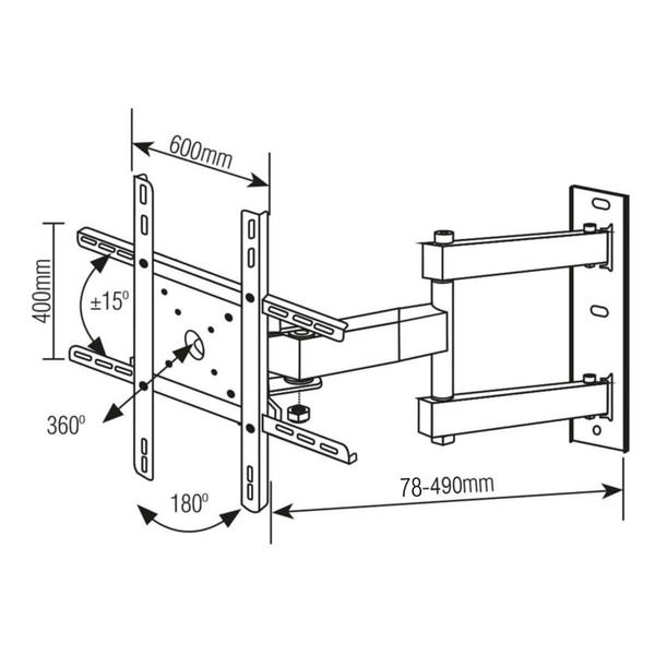 Imagem de Suporte Parede Monitor Ou Tv Led Lcd 10'' A 70'' Articulado