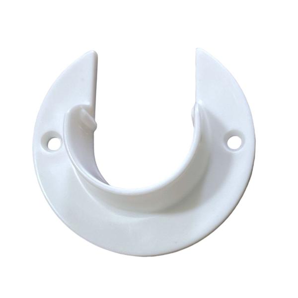 Imagem de Suporte Parede Roseta Flange PVC para Varões de Cortina 28MM (Par) - Várias Cores