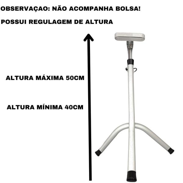 Imagem de Suporte Pedestal Com Regulagem De Altura Para Bolsa Coletora De Urina / Sondas Suporta Até 2000ml