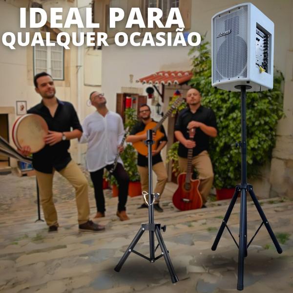 Imagem de Suporte Pedestal Tripe Caixa Som Audio Acustica Universal