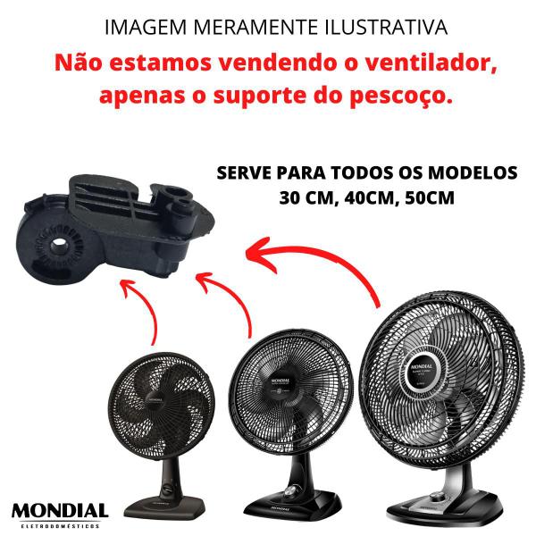 Imagem de Suporte pescoço pivô ventilador mondial 30/40/50 cm original