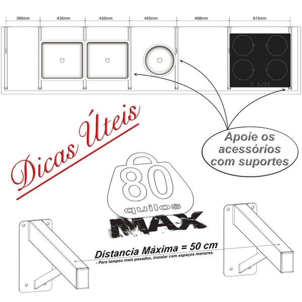 Suporte Pia Parafusar Bancada Aparador 60 Cm Branco - Multiforma Imagem de Suporte Pia Parafusar Bancada Aparador 60 Cm Branco