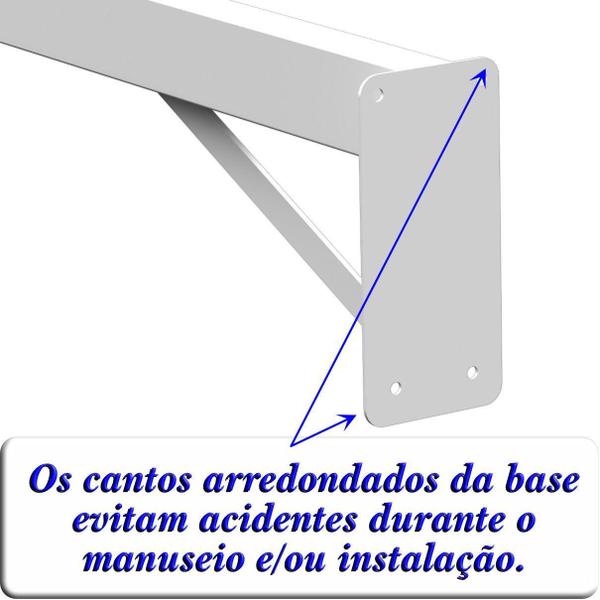 Imagem de Suporte Pia Parafusar Bancada Aparador 60 Cm Branco