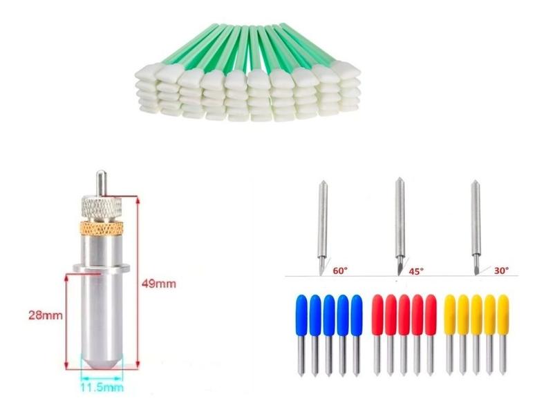Suporte Plotter Gcc+50cotonetes Limpeza+3 Lâminas - Lullu Personalizados Imagem de Suporte Plotter Gcc+50cotonetes Limpeza+3 Lâminas