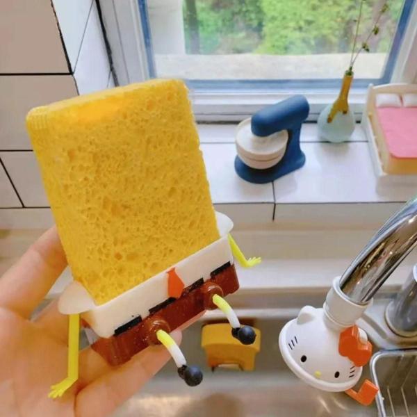 Imagem de Suporte Porta Bucha Cozinha Bob Esponja Decorativo