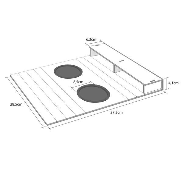 Imagem de Suporte Porta Copos Com Porta Controle Braço Sofá Casa Sala