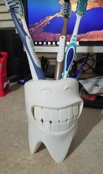 Imagem de Suporte Porta Escova De Dente Divertido Dentão Sorriso Smile